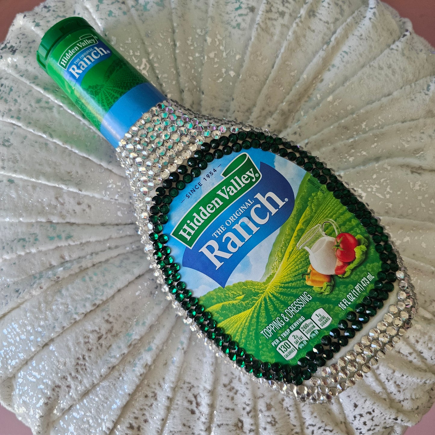 Sparkle and Savor: The Bedazzled Ranch Bottle