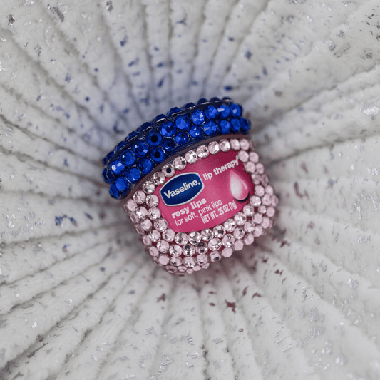 Sparkle and Savor: The Bedazzled Pink Vaseline Tub | Mini Size