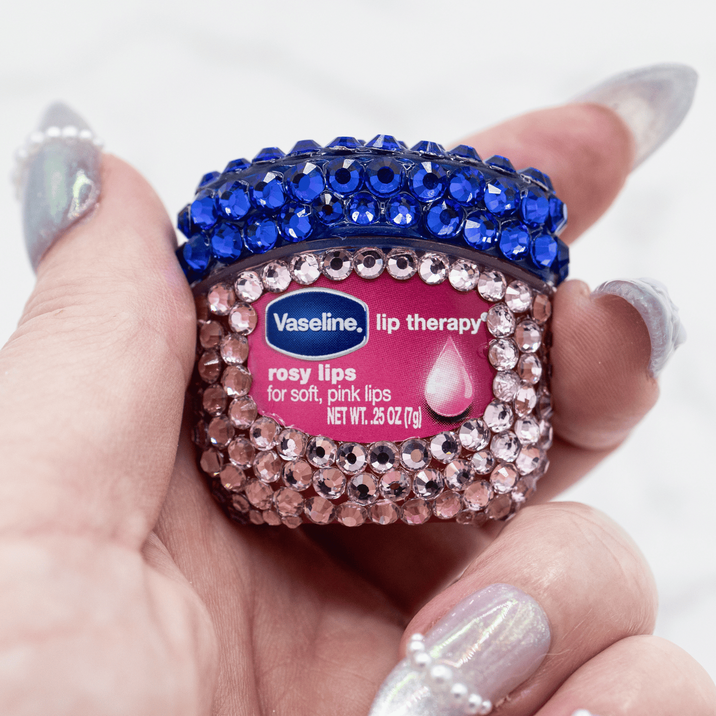 Sparkle and Savor: The Bedazzled Pink Vaseline Tub | Mini Size